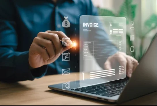 A phone photographing a supplier invoice