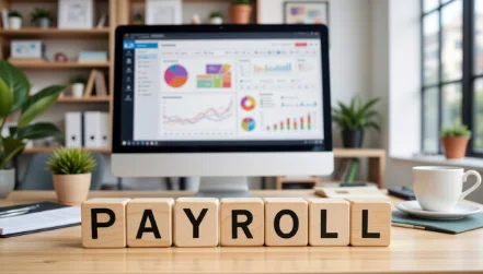 A payslip or HR paperwork on a desk